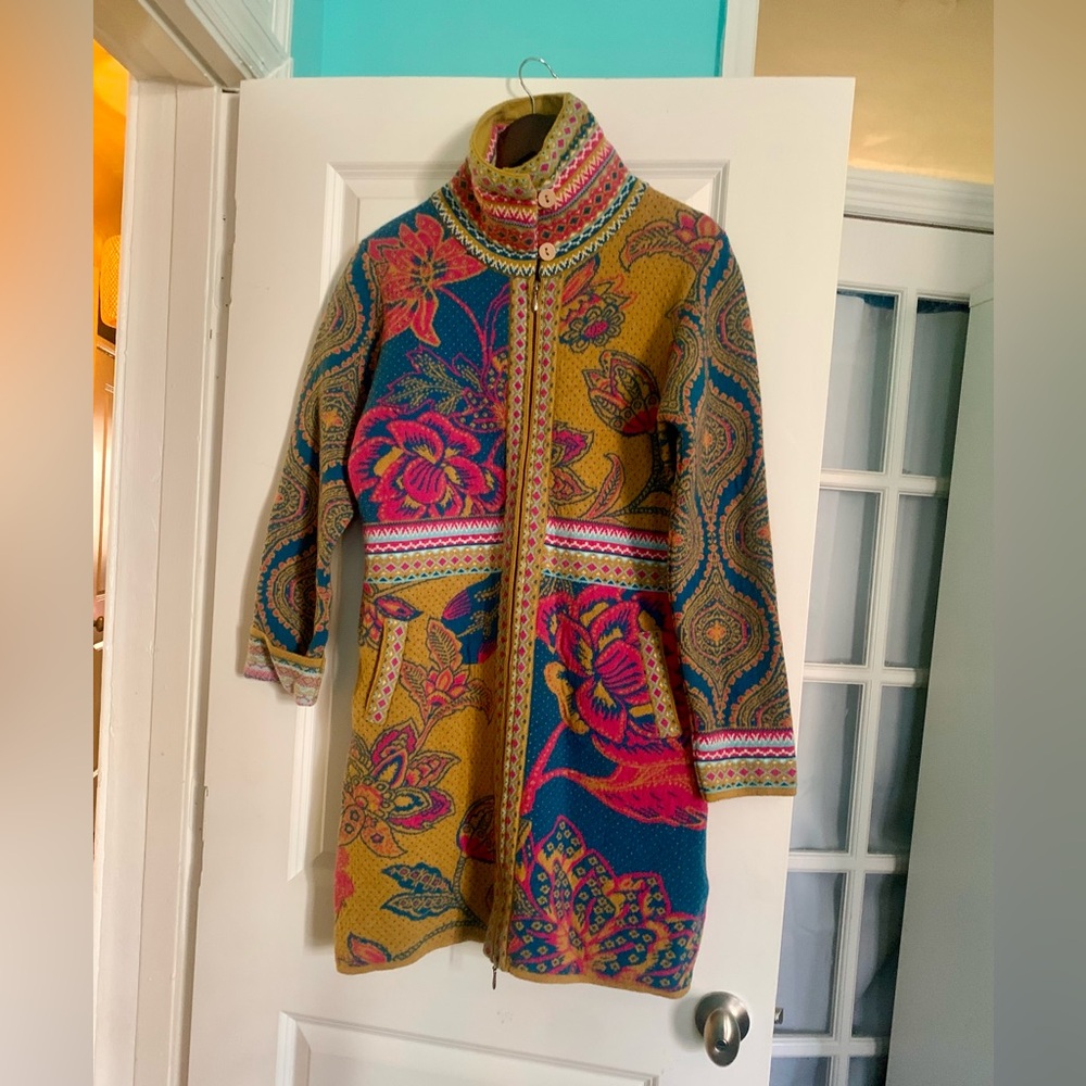 Floral Multicolor Women's Coat
